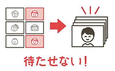 待たせない！